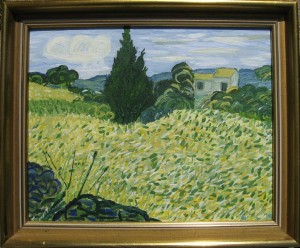 Grünes Weizenfeld mit Zypresse (van Gogh)